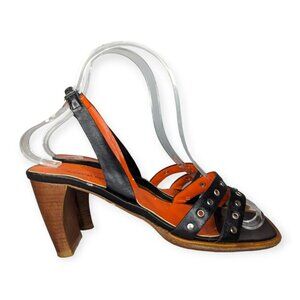 Banana Republic Black Leather Heels Size 5 1/2